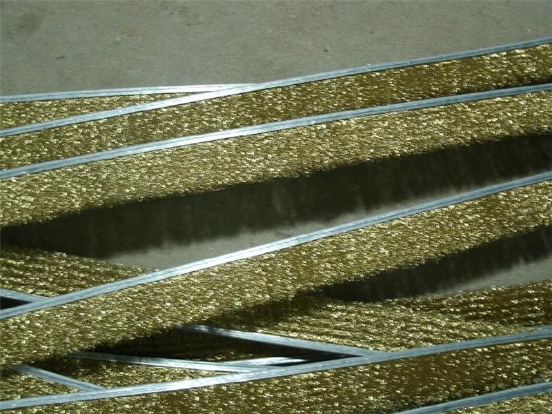 鋼帶鋼絲條刷（鍍銅鋼絲，厚度3到8mm不等）